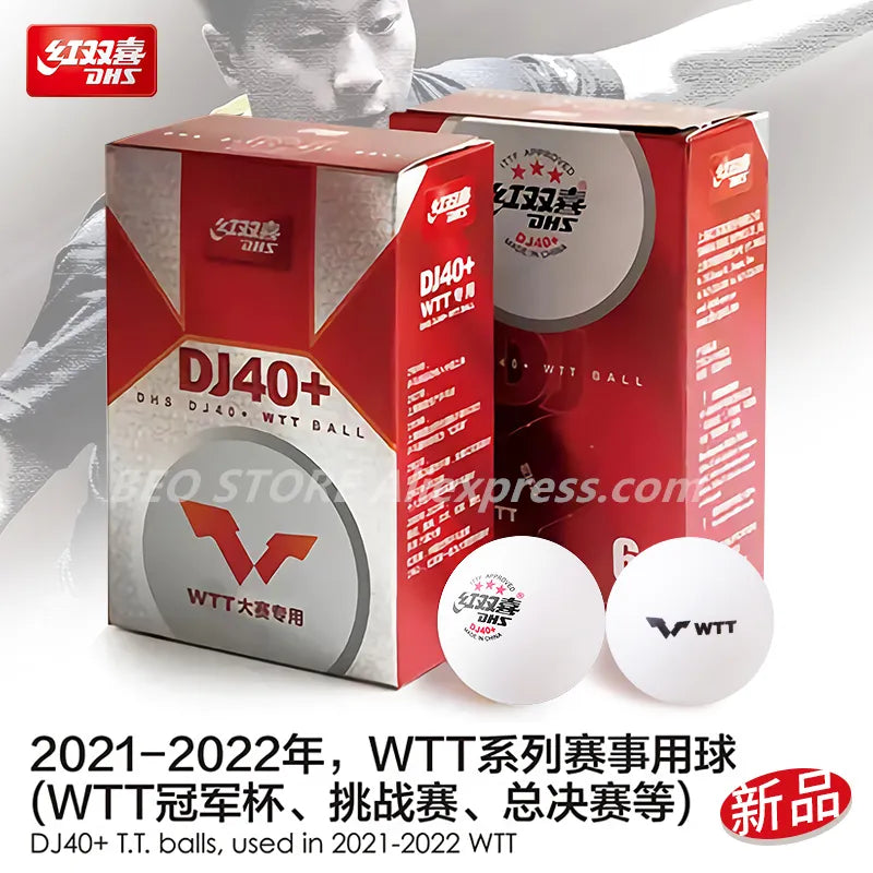 DHS DJ40+ 3-Star TOKYO Games WTT Competition ITTF 3 Star D40+ Table Tennis Ball Plastic ABS DHS Ping Pong Balls