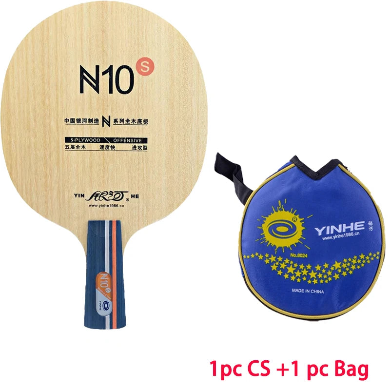 Yinhe Table Tennis Blade For Beginners DIY N10s Offensive 5 Wood Training Ping Pong Racket Blade With Table Tennis Rubber…