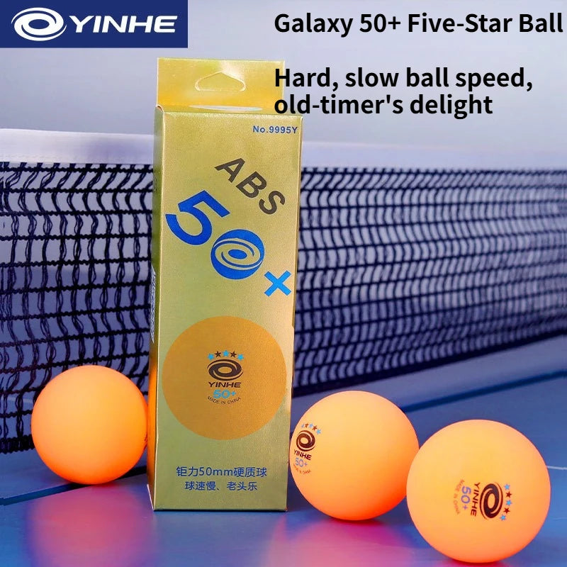 YINHE 50+mm Seamed Table Tennis Balls Slow Speed Hard ABS+ Ping Pong Balls for Seniors Training & Recreational Play 3…