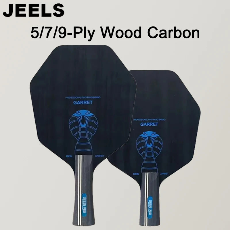 JEELS 5/7-Ply Prue Wood Table Tennis Blade Larger Hitting Area Hexagon Control Ping Pong Paddle for Tranning All Round…