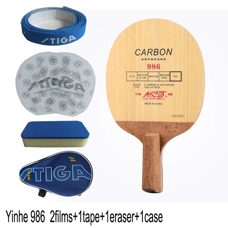 Yinhe-Table Tennis Blade, Japanese Style, Ping Pong Game, Fast Attack Loop, Pong, Yinhe 986 987 989 - 986 case