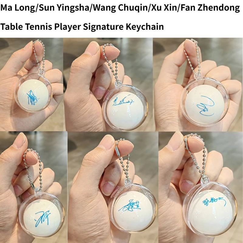 Signature Keychain for Table Tennis Fans–Ma Long Sun Yingsha Wang Chuqin Xu Xin Keyring Pendant Backpack Accessory Cool…