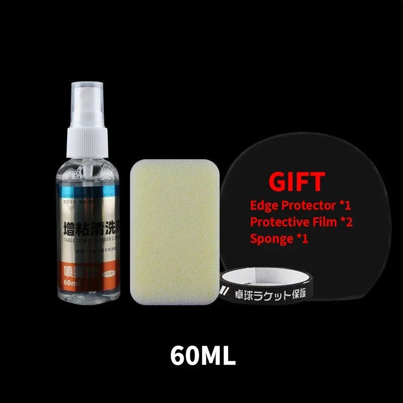 60ml Table Tennis Rubber Cleaner Spray Table Tennis Racket Cleaner Set Tackifier Super Strong Removal Maintenance Fluid…