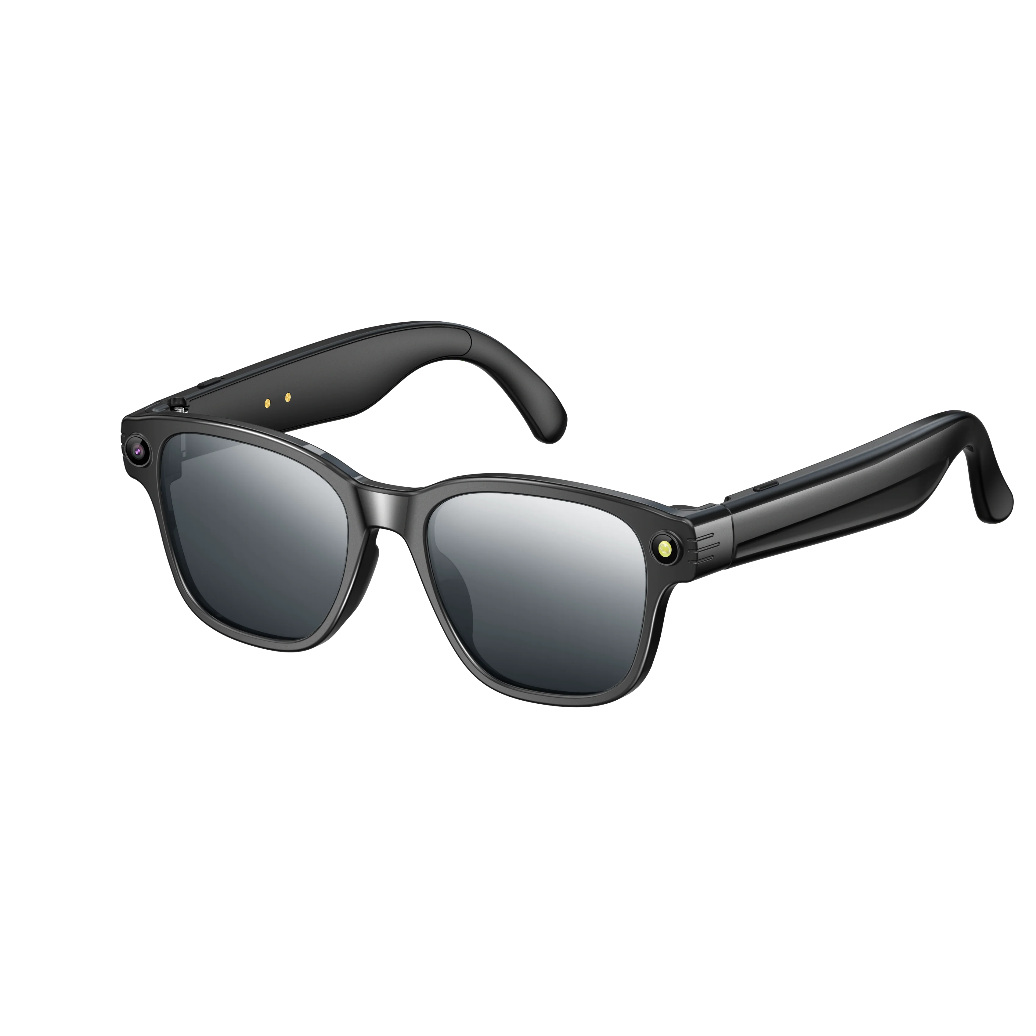 Smart Glasses With 8M HD camera 1200P anti-shake HD video AI intelligent voice assistant Real-time translation Object recognion Black China Mainland