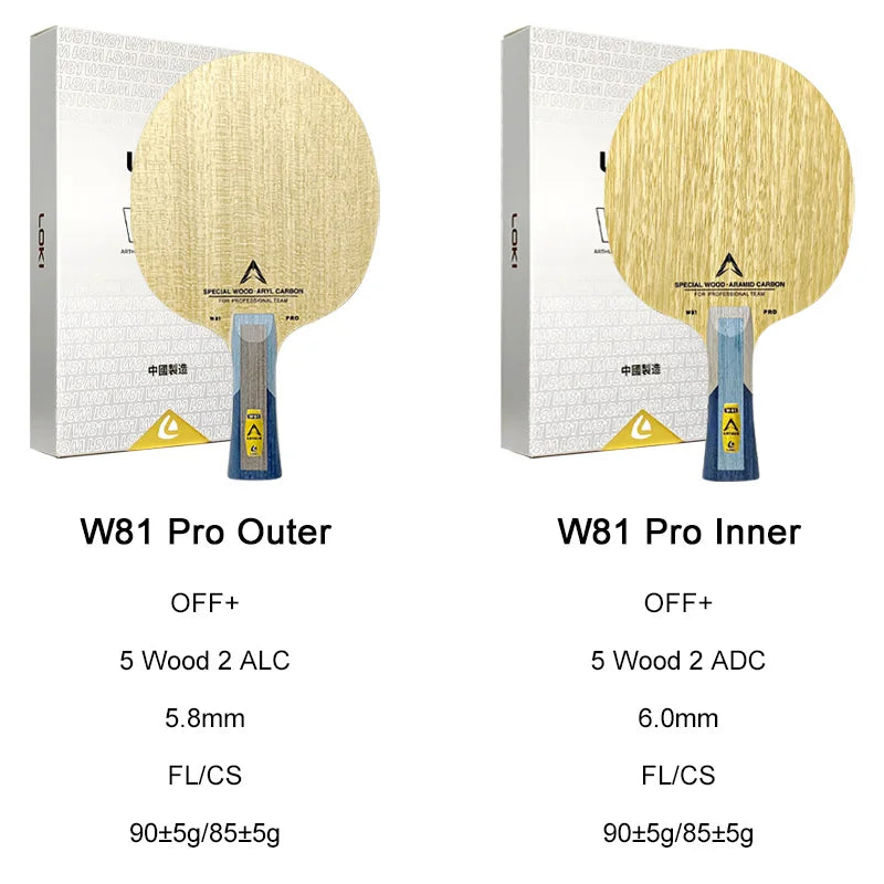 LOKI W81 Pro Series Table Tennis Blade Inner Outer Professional Ping Pong Blade 5 Wood 2 Fiber Pingpong Base Board for…