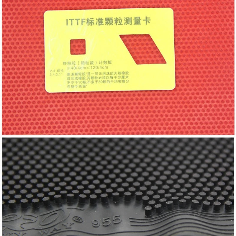 YINHE 955 PRO II Table Tennis Rubber OX Cured Single Ping Pong Rubber Long Pimples Table Tennis Racket Rubber Height…