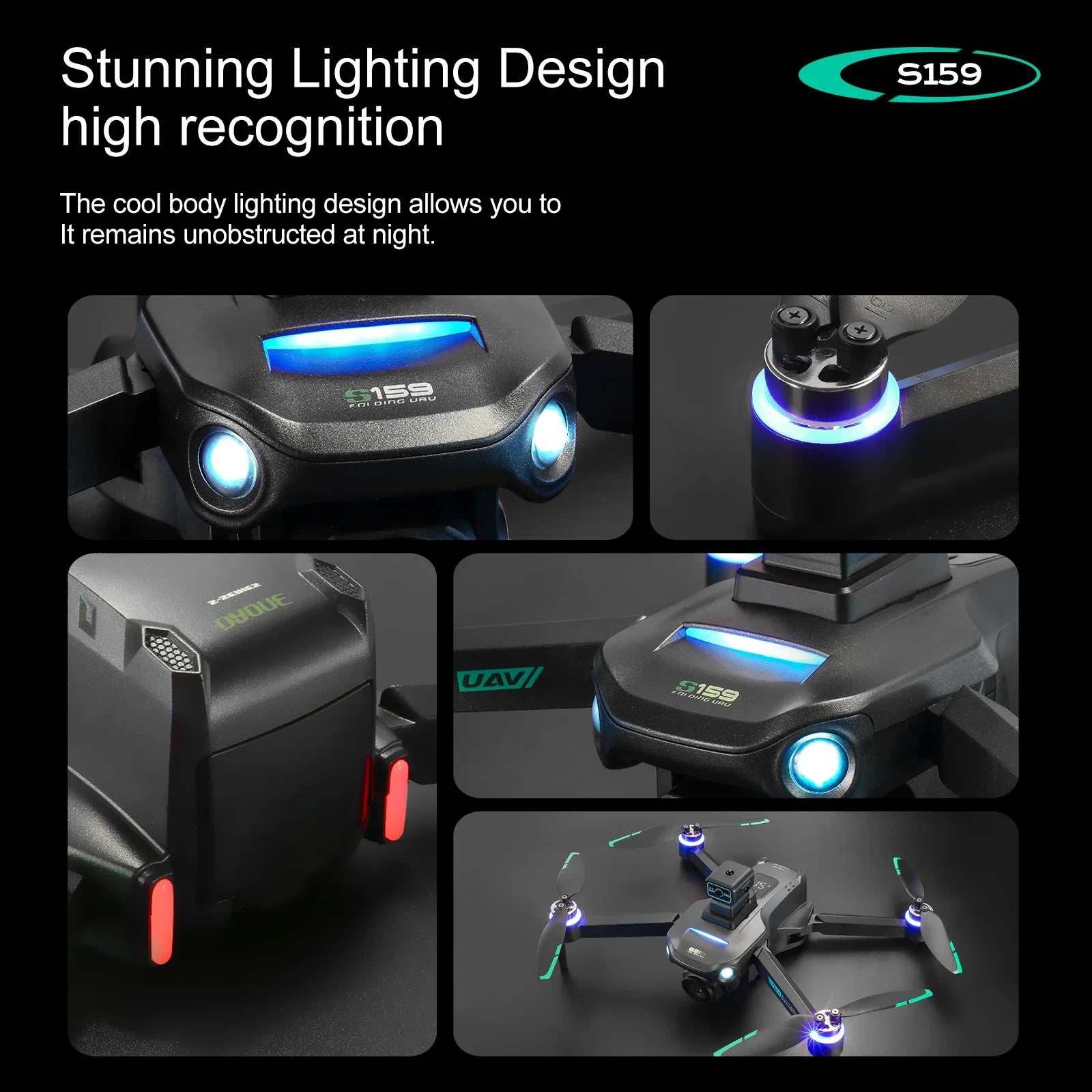 Professional S159 GPS Drone With Screen Control 5G 8K HD ESC Dual Camera Brushless Optical Flow UAV FPV Quadcopter RC Toys