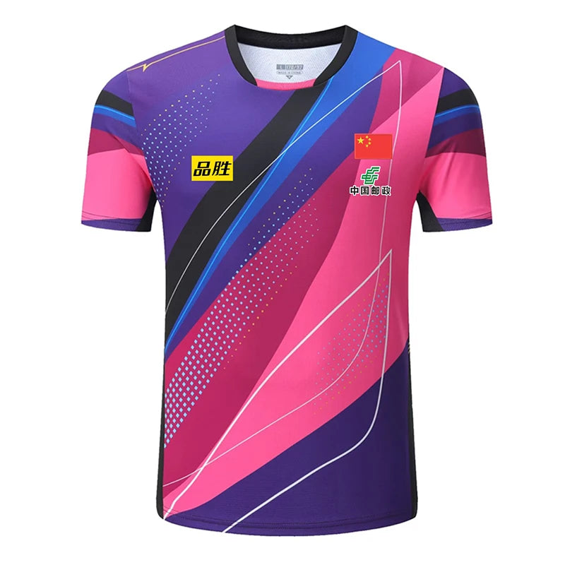 2023 Championship China Team table tennis shirts shorts Men Women Children ping pong t shirt Table tennis clothes soccer jerseys purple with logos B