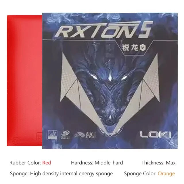 LOKI RXTON 1 3 5 7 Table Tennis Rubber Sticky Ping Pong Rubber Topsheet with Pre-Tuned Elastic Sponge Loki Rubber paletas…