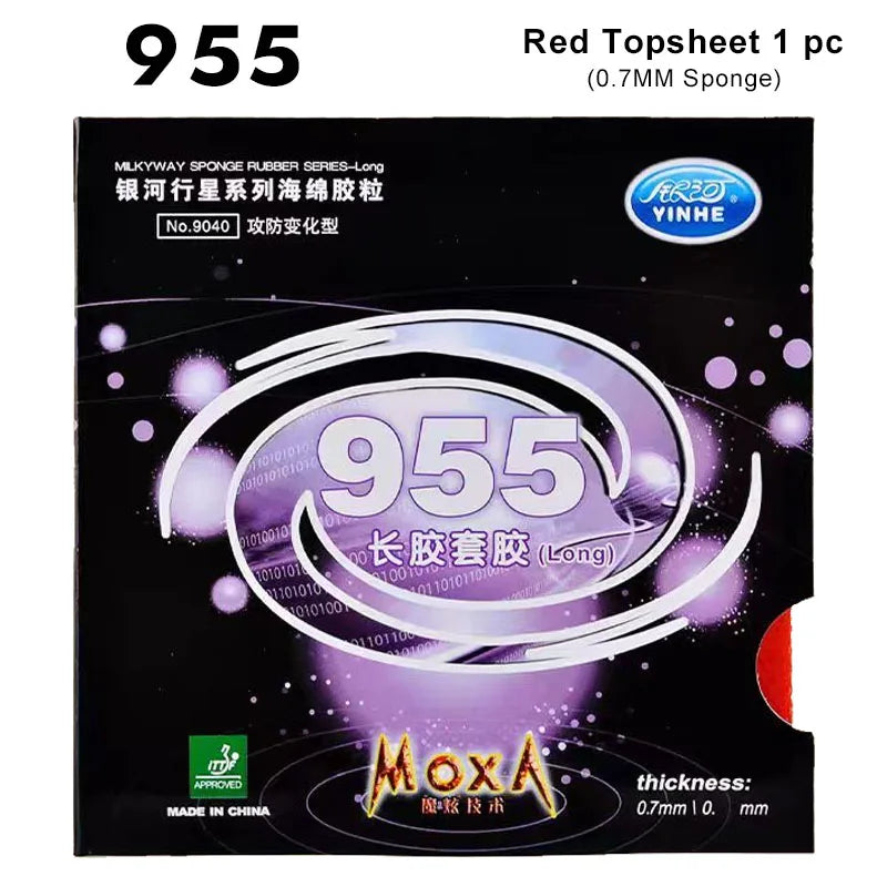 YINHE 955 Table Tennis Rubber Long Pimples Anti-spin Ping Pong Rubber Sheet 955 OX/0.7mm Sponge - Green OX