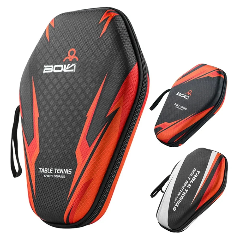 1pcs Table Tennis Racket Bags EVA Hard Shell Waterproof Dustproof Table Tennis Paddles Box Case Storage Bag With Hand Strap…