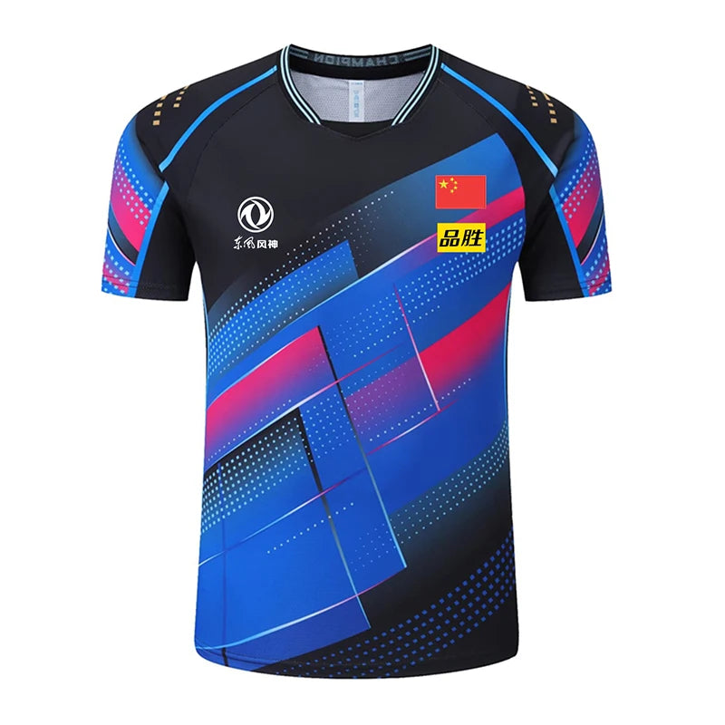 2023 Championship China Team table tennis shirts shorts Men Women Children ping pong t shirt Table tennis clothes soccer jerseys BLUE with logos C