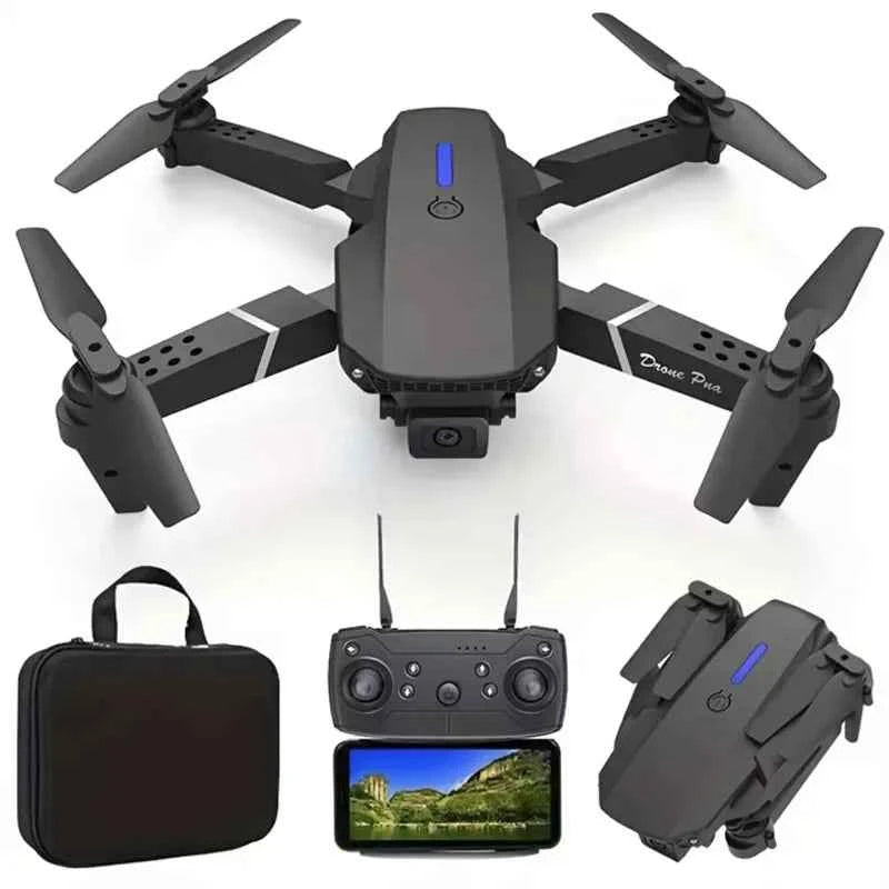 E88 NEW Professional Wide Angle RC Dron HD 4K Camera Mode Foldable Helicopter Aircraft Quadcopter Drone Kid Gift Toys