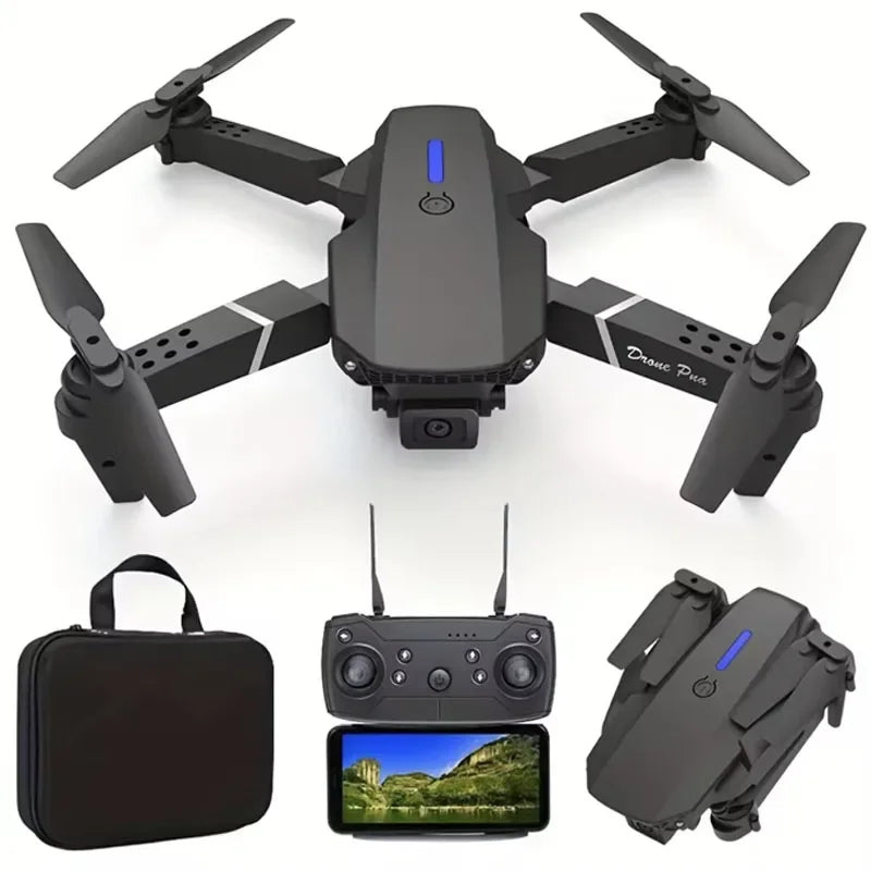 E88 NEW Professional Wide Angle RC Dron HD 4K Camera Mode Foldable Helicopter Aircraft Quadcopter Drone Kid Gift Toys