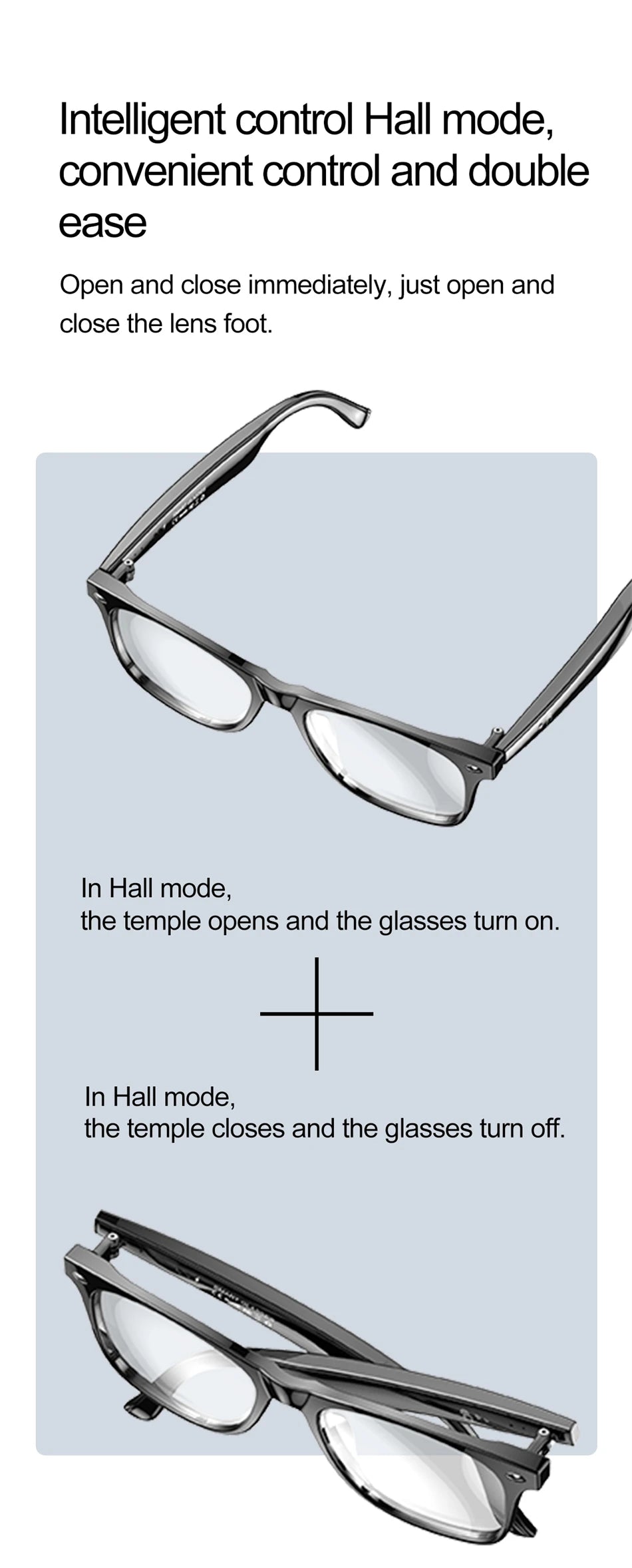 high-tech AI smart glasses can be equipped with various lenses such as sunglasses, blue light, myopia, Men women smart glasses