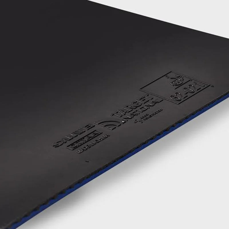 SANWEI TARGET 3 National Table Tennis Rubber Blue Sponge Sticky Ping Pong Rubber Sheet for Advanced Players - Black Mid-hard