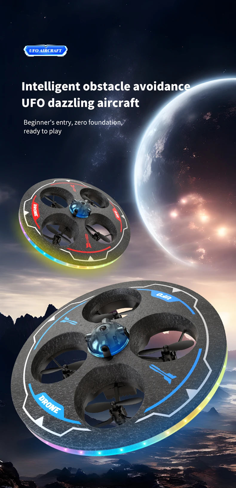 Airplane Rc Plane with Camera Drone Foam UAV Ufo Intelligent Obstacle Avoidance Aircraft Remote Control Helicopter Toys for Kids