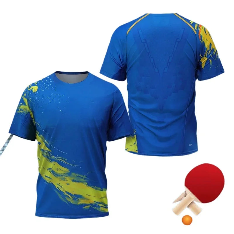 CHINA Dragon Table Tennis Graphic T Shirt for Men Clothing Fashion Badminton Sports T-shirt Ping Pong Jersey Gym Fitness…
