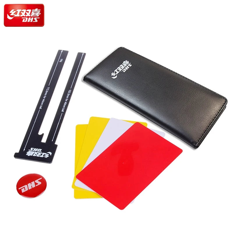 DHS Referee Kit for Table Tennis Match Table Tennis Officiating Tools Set with Coin Toss Red/Yellow Cards Measuring Gauge…