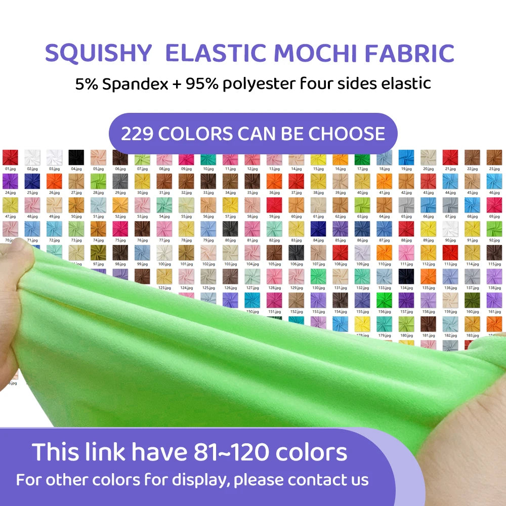 2024 Small Size 50x50cm Squishy Mochi Stetch Minky Fabric 95% Polyester 5% Spandex Stretch 4 Side Plush Fabric For Diy SewingToy - GreatEagleInc