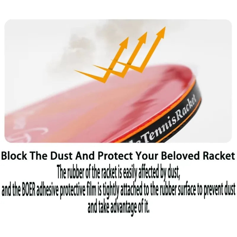 1/4/10pcs Table Tennis Racket Protective Film Sticky Dustproof Waterproof Cover Ping Pong Bat Rubber Protector Cover…