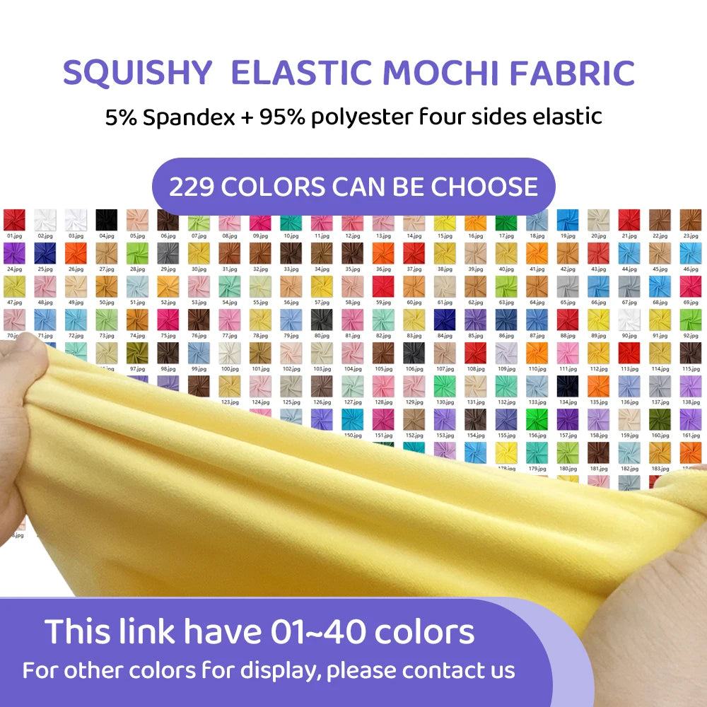 2024 Small Size 50x50cm Squishy Mochi Stetch Minky Fabric 95% Polyester 5% Spandex Stretch 4 Side Plush Fabric For Diy SewingToy - GreatEagleInc