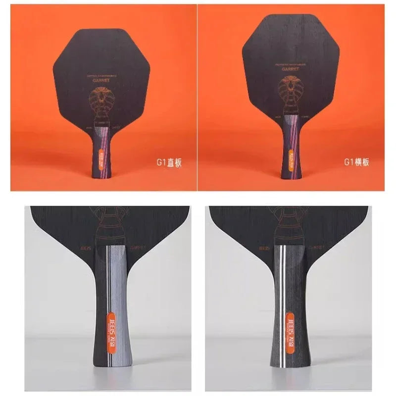 JEELS 5/7-Ply Prue Wood Table Tennis Blade Larger Hitting Area Hexagon Control Ping Pong Paddle for Tranning All Round…