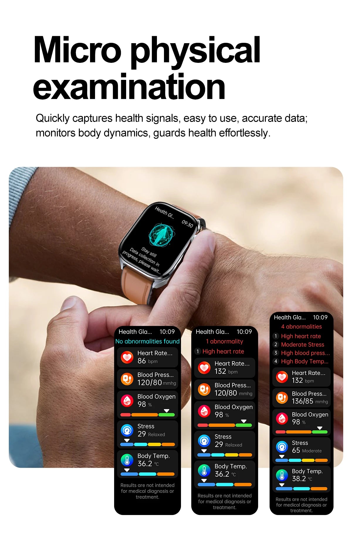 Body Composition analysis Monitoring Smart Watch Men ECG Heart Rate Blood pressure Uric Acid Health Tracker Smartwatches 2025New