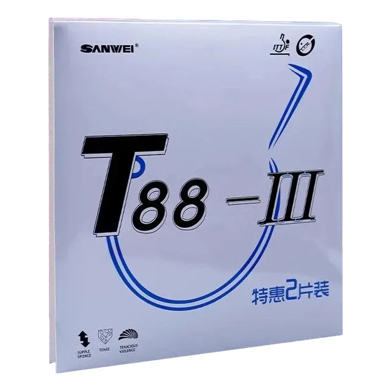 SANWEI T88 Ultra Spin Table Tennis Rubber Semi Sticky Ping Pong Rubber Sheet for Entry Players