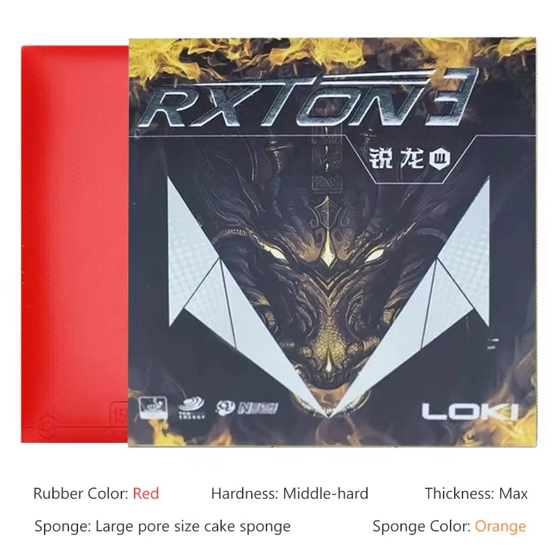 LOKI RXTON 1 3 5 7 Table Tennis Rubber Sticky Ping Pong Rubber Topsheet with Pre-Tuned Elastic Sponge Loki Rubber paletas…