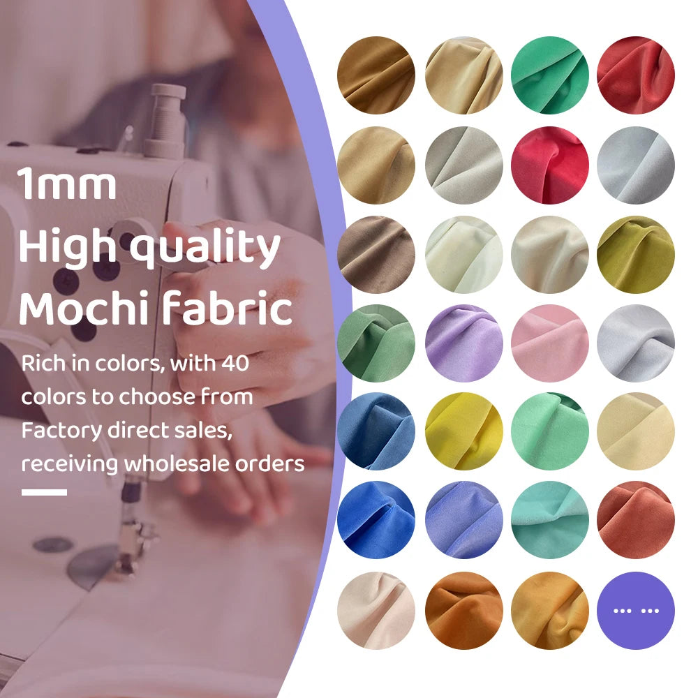2024 Small Size 50x50cm Squishy Mochi Stetch Minky Fabric 95% Polyester 5% Spandex Stretch 4 Side Plush Fabric For Diy SewingToy - GreatEagleInc