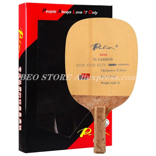 PALIO 8603 Carbon Titanium Table Tennis Blade Racket JS Japanese Penhold Fast Attack Original PALIO Ping Pong Bat Paddle JS with box