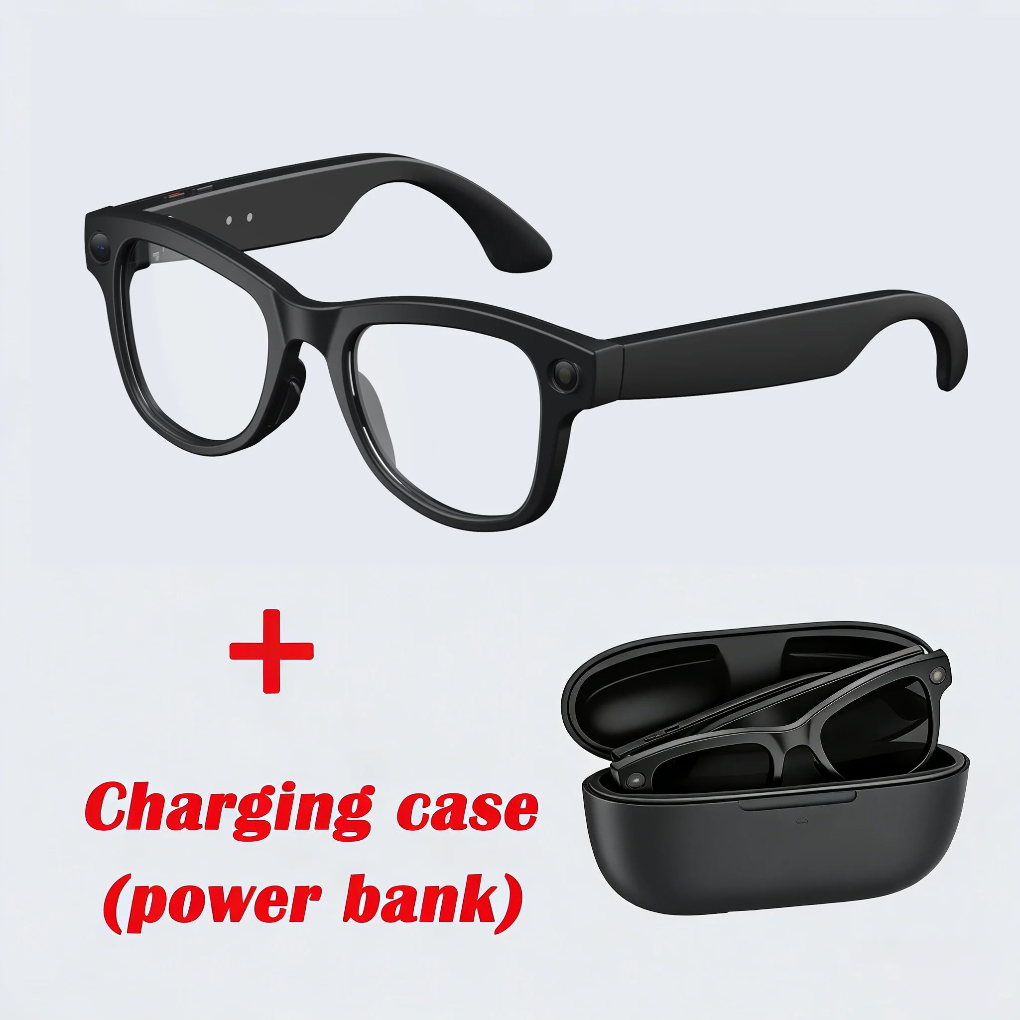 Smart Glasses AI GPT Camera 4K HD Multifunctional 3-in-1 Lens Bluetooth Call 3600Mah Battery Voice Assistant Control Sunglasses Anti blue light 1