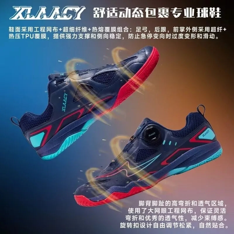 Popular Breathable and Durable Men's and Women's Table Tennis Shoe Anti Slip and Wear-resistant Men's Competition Training…