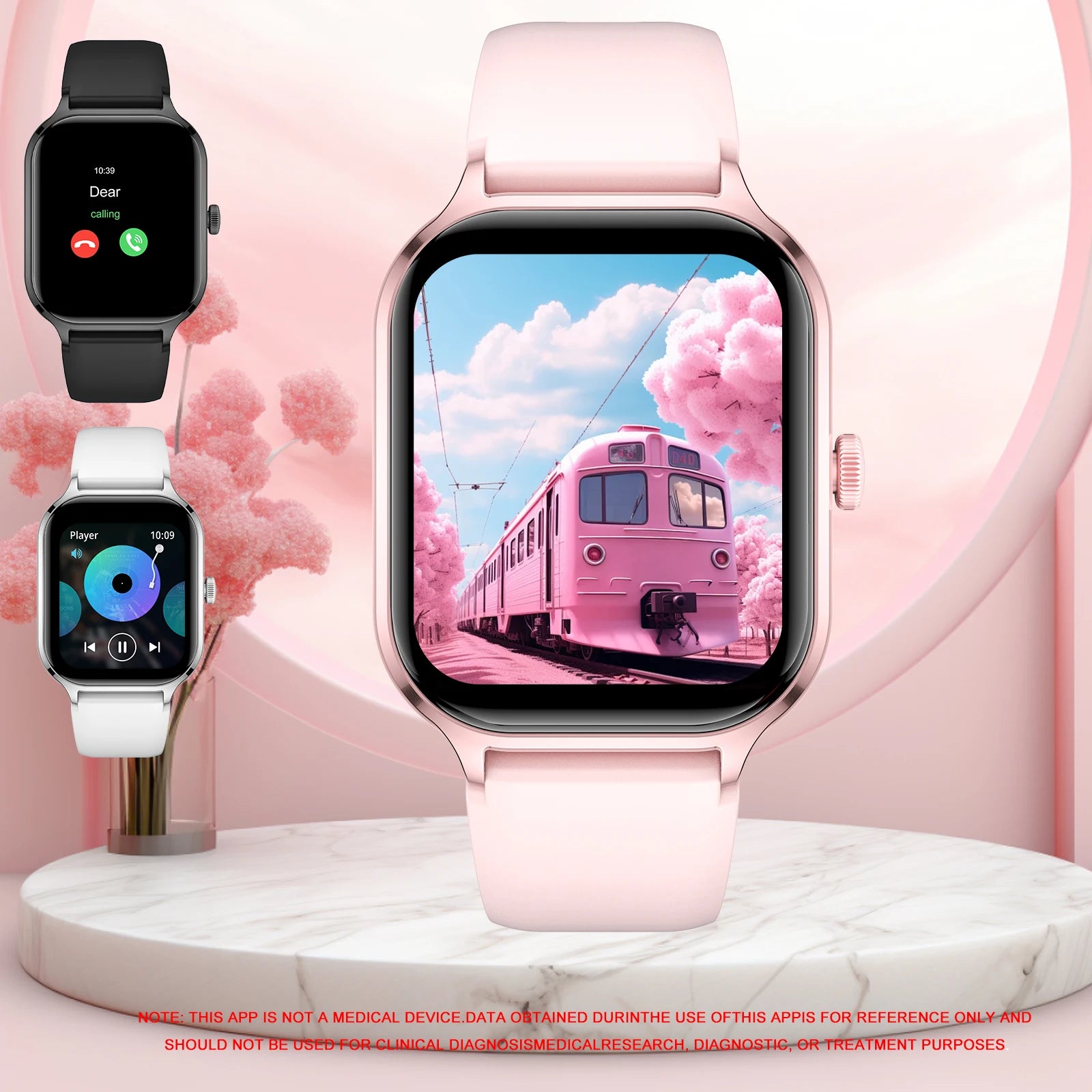 Smart Watch For Women Full Touch Screen Bluetooth Call Watches Sport Fitness Tracker Smartwatch Lady