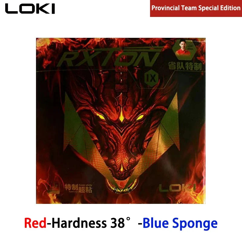 LOKI RXTON 9 Provincial Team Table Tennis Rubber Sheet Sticky Pips-in RXTON IX Rubber with 2.1mm Blue Sponge ITTF Approved…