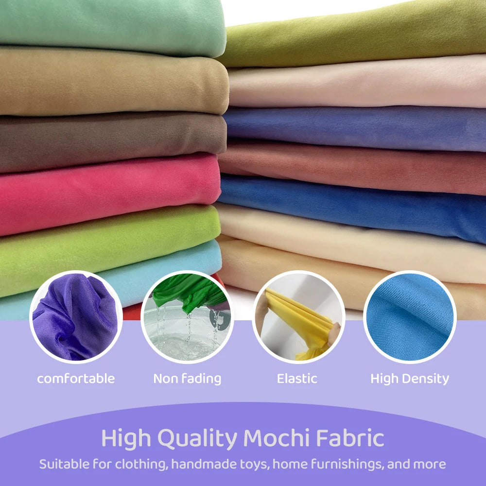 2024 Small Size 50x50cm Squishy Mochi Stetch Minky Fabric 95% Polyester 5% Spandex Stretch 4 Side Plush Fabric For Diy SewingToy - GreatEagleInc