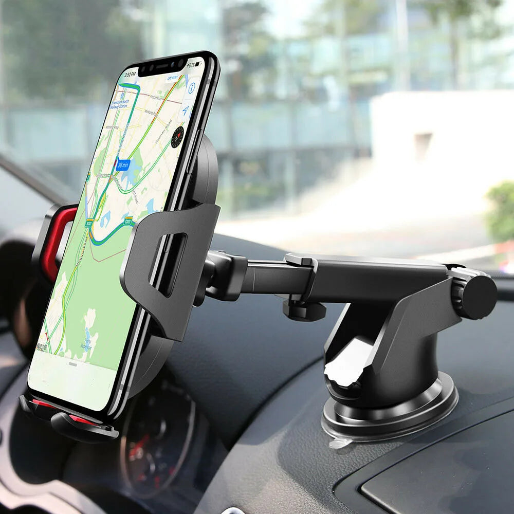 Universal Car 360°Rotate MobilePhone Holder Mount Sucker Retractable Arm Phone Bracket Stand Fit For iPhone 13 12 Pro Max Xiaomi