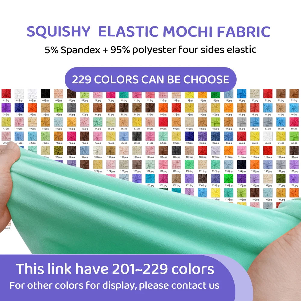 2024 Small Size 50x50cm Squishy Mochi Stetch Minky Fabric 95% Polyester 5% Spandex Stretch 4 Side Plush Fabric For Diy SewingToy - GreatEagleInc