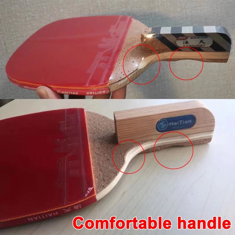 Haitian Hinoki 8mm/9mm Table Tennis Racket Japanese Penhold China Fir Ping Pong Paddle with HAIFU Rubber Training Paddle -…