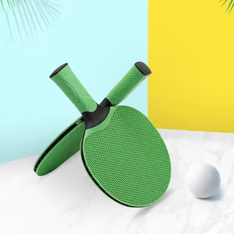 Comfortable Grip Table Tennis Rackets Silicone Professional Table Tennis Bats Ping Pong Racquets for Student Beginner - Blue
