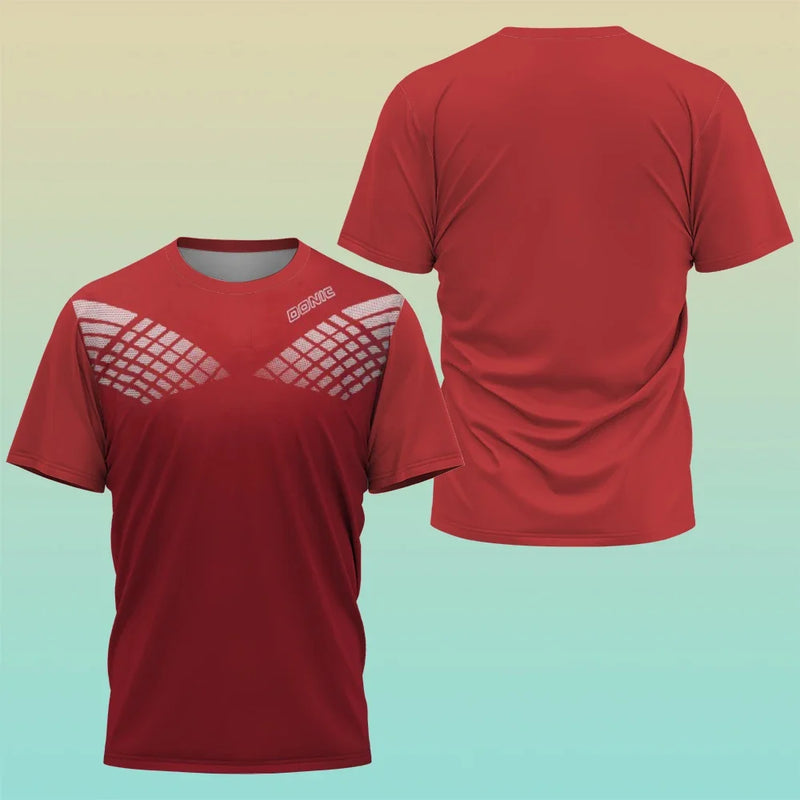 Summer New Men's and Women's Table Tennis Training Clothes Loose Comfortable Sports T Shirt Quick Drying Top O Neck Short…