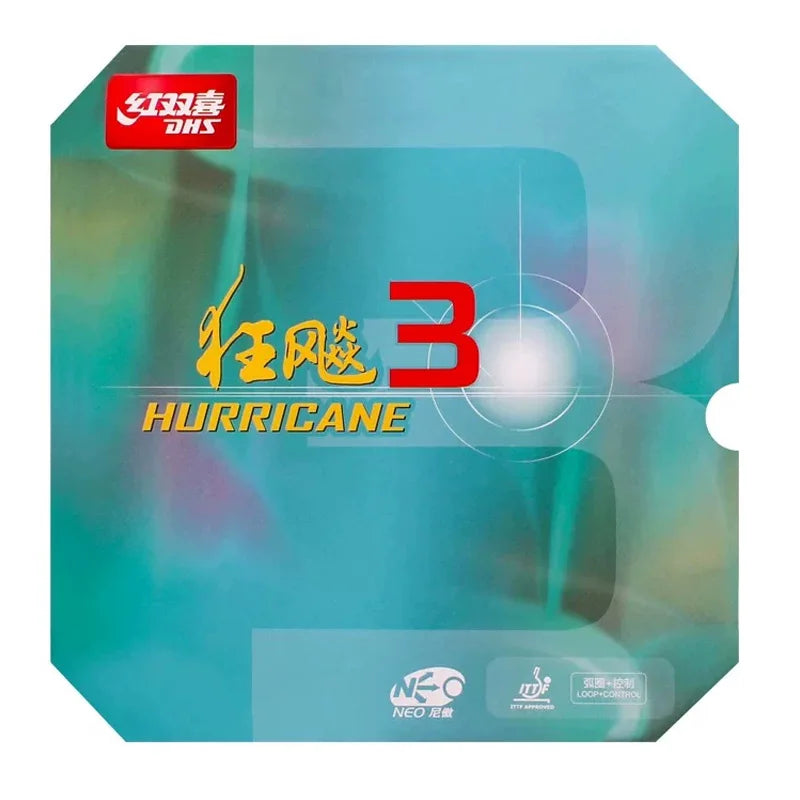 DHS Neo Hurricane 3 Table Tennis Rubber Original Sticky Ping Pong Rubber Sheet Classic Chinese Tacky Topsheet for Spin…