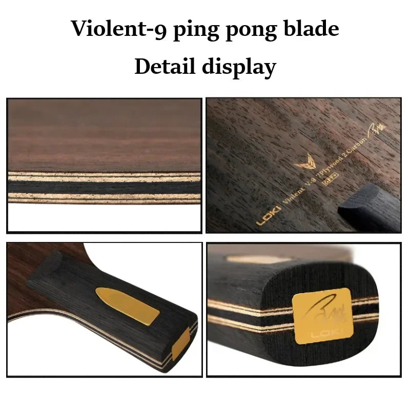 LOKI V9 Ping Pong Blade 9 Ply Wood Carbon Violent-9 OFF+ Professional Table Tennis Racket Blade With High Speed Good…