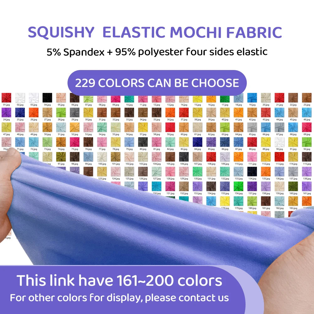 2024 Small Size 50x50cm Squishy Mochi Stetch Minky Fabric 95% Polyester 5% Spandex Stretch 4 Side Plush Fabric For Diy SewingToy - GreatEagleInc