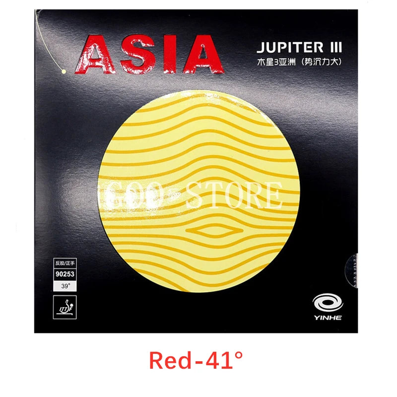 YINHE JUPITER 3 JUPITER III (Sticky, Attack & Loop, Forehand) Galaxy Table Tennis Rubber Ping Pong Sponge - Red H38