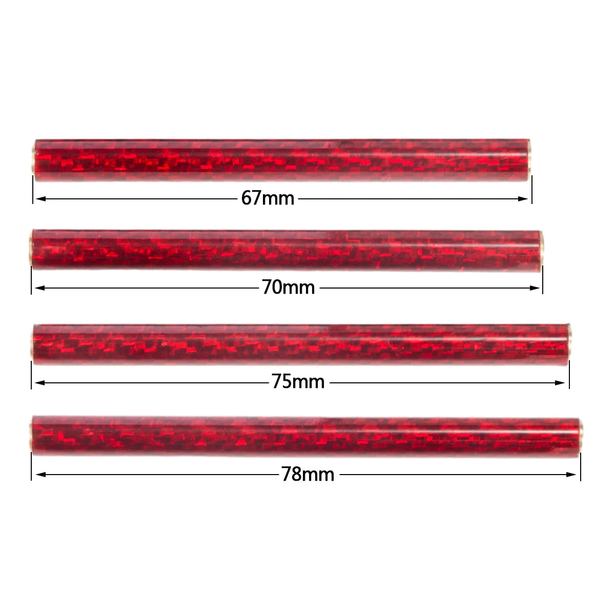 5PCS Coloured Carbon Fibre Braces 67mm 70mm 75mm 78mm for 1/10 RC Crawler Comp Builds SCX10 PRO Gspeed V4 UGRC LCG Chassis DIY