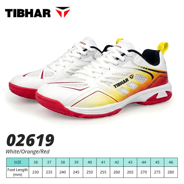 TIBHAR 02619 Table Tennis Shoes Men Women Ultra-Light Non-Slip Ping Pong Sneakers Sports Shoes Rubber Sole TPU Support -…