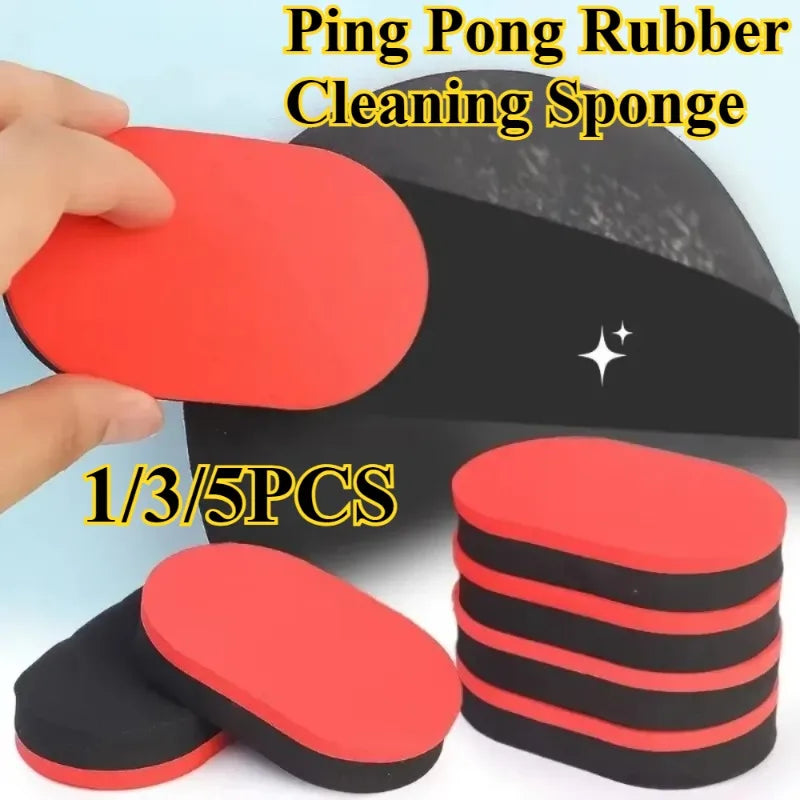 Professional 1/3/5Pcs Red Table Tennis Racket Cleaner Brush – Sponge Rubber Eraser for Ping Pong & Tennis, High-Quality…