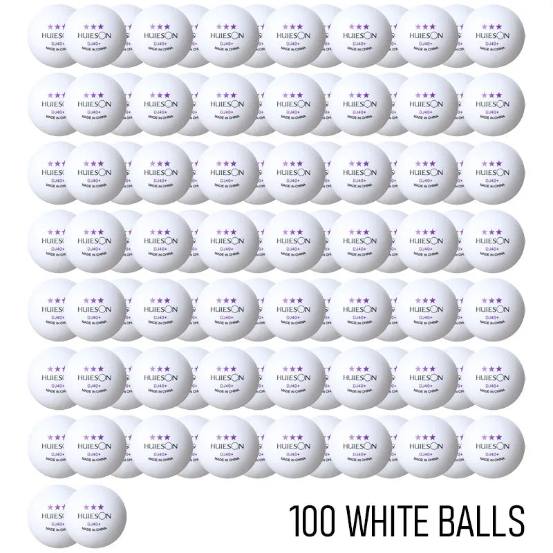 HUIESON 50/100 Pack Table Tennis Balls 3 Stars DJ40+ Ping Pong Balls With Seam Round Bullet ABS New Material Balls for…